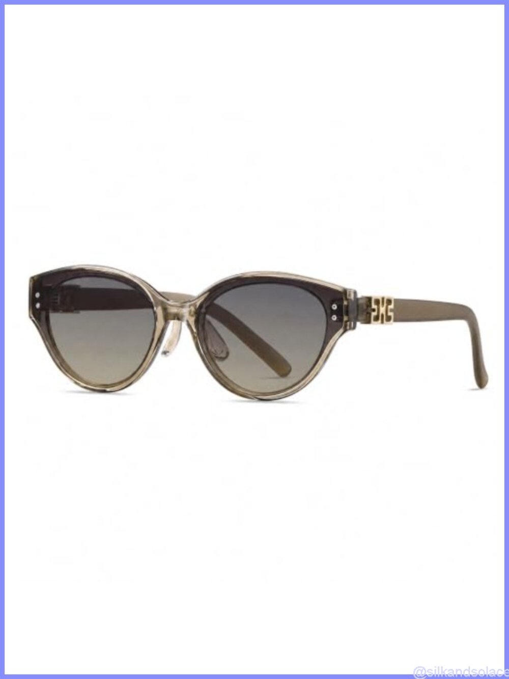 Oval Cat Eye Sunglasses UV400 Retro Shades TR90 Frame